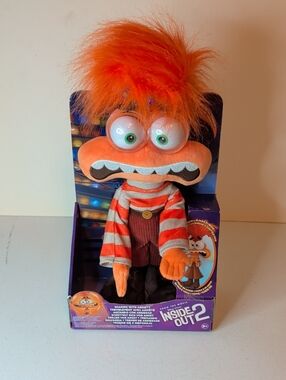 Inside Out 2 Anxiety Plush - Orange Character Doll